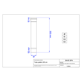 Trubka kouřovod peletová kamna průměr 100-500 mm černý matný smalt