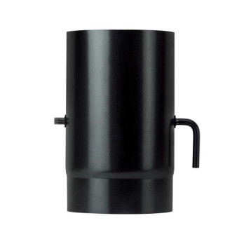 Roura 120mm/25cm-klapka/1,2mm smaltovaná černá