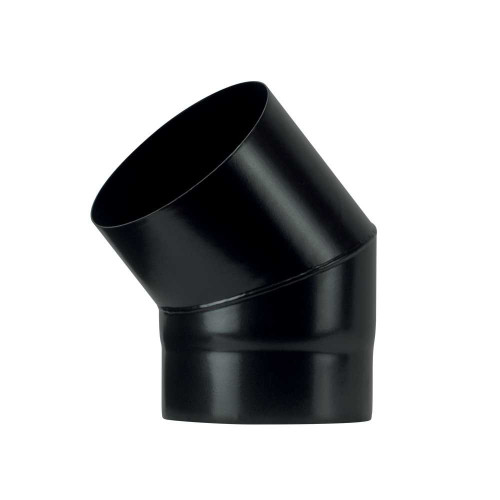 koleno 45 st -  120mm/1,2mm smaltovaná černá