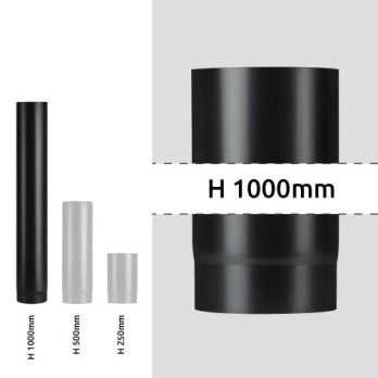 Roura 130mm/100cm/1,2mm smaltovaná černá