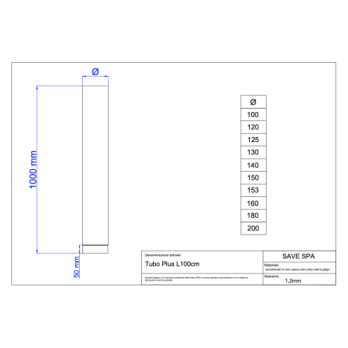 Roura 150mm/100cm/1,2mm smaltovaná černá