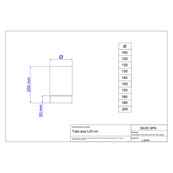 Roura 150mm/25cm/1,2mm smaltovaná černá