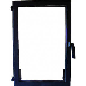 Litinová dvířka hermetická MIRANDA - LEVÁ -  černá