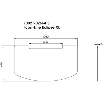 Sklo před kamna pro ICON-LINE ECLIPSE XL