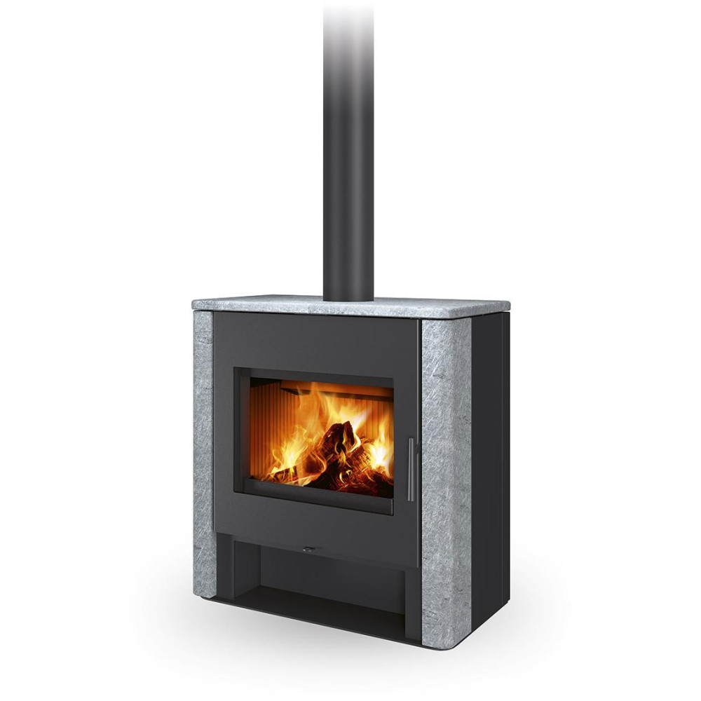 TELDE kámen - krbová kamna s teplovodním výměníkem a dvojitým proskle