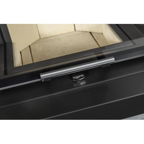 CARA CS 02 kámen - designový akumulační krb s výsuvnými dvířky