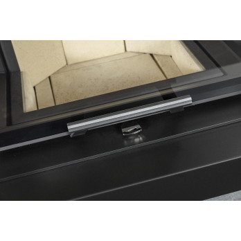 CARA CS 02 kámen - designový akumulační krb s výsuvnými dvířky