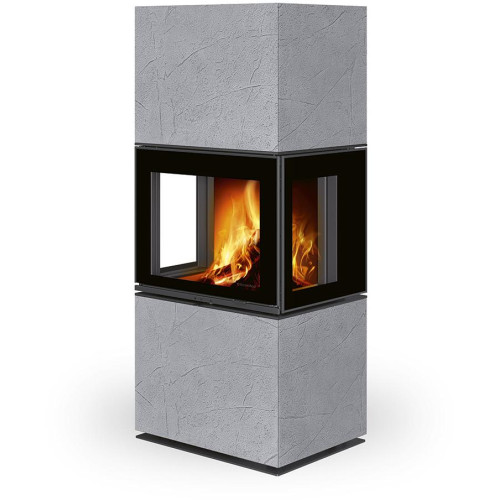 LERA C G thermaline - designový krb, Thermaline grey 62 - Dělené sklo