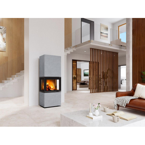 LERA C GH thermaline - designový akumulační krb, Thermaline grey 61 -